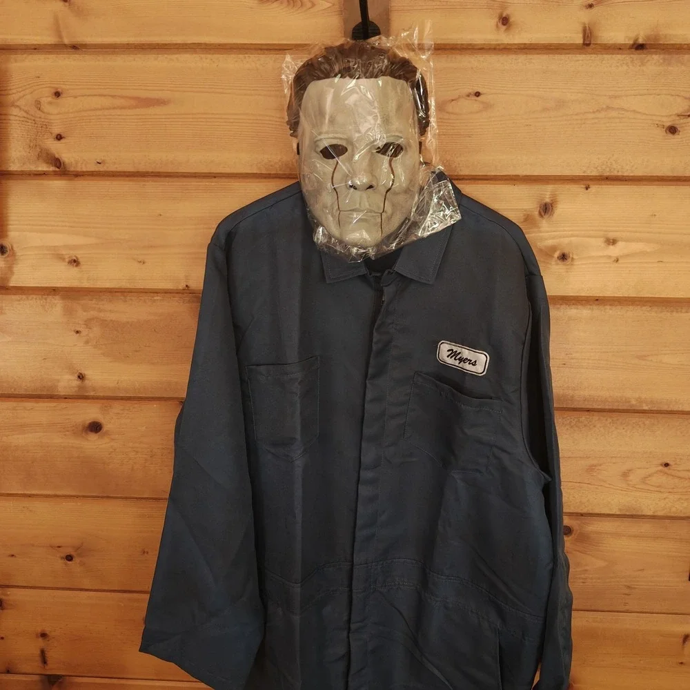 Halloween 2 Michael Myers Costume Blue Jumpsuit & Mask Set, Adult 2XL Polyester